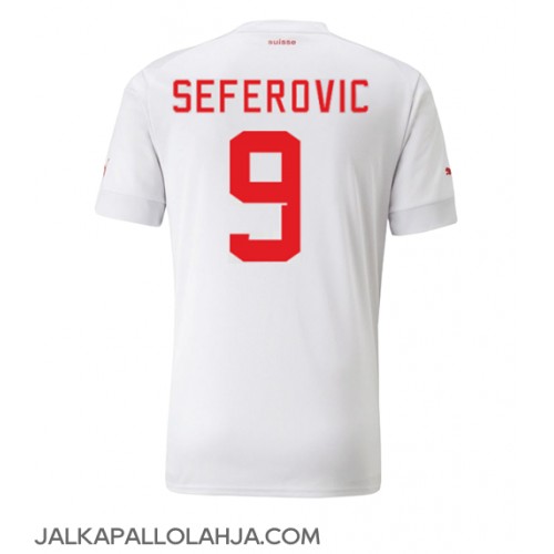 Sveitsi Haris Seferovic #9 Kopio Vieras Pelipaita MM-kisat 2022 Lyhyet Hihat